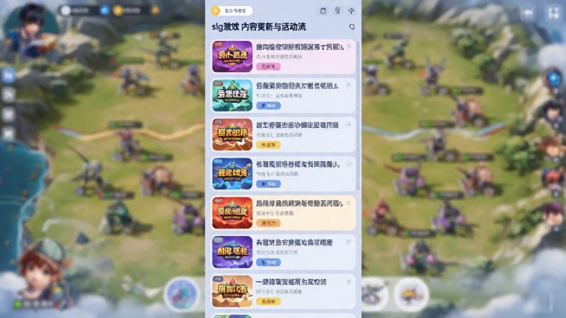 slg游戏 内容更新与活动流